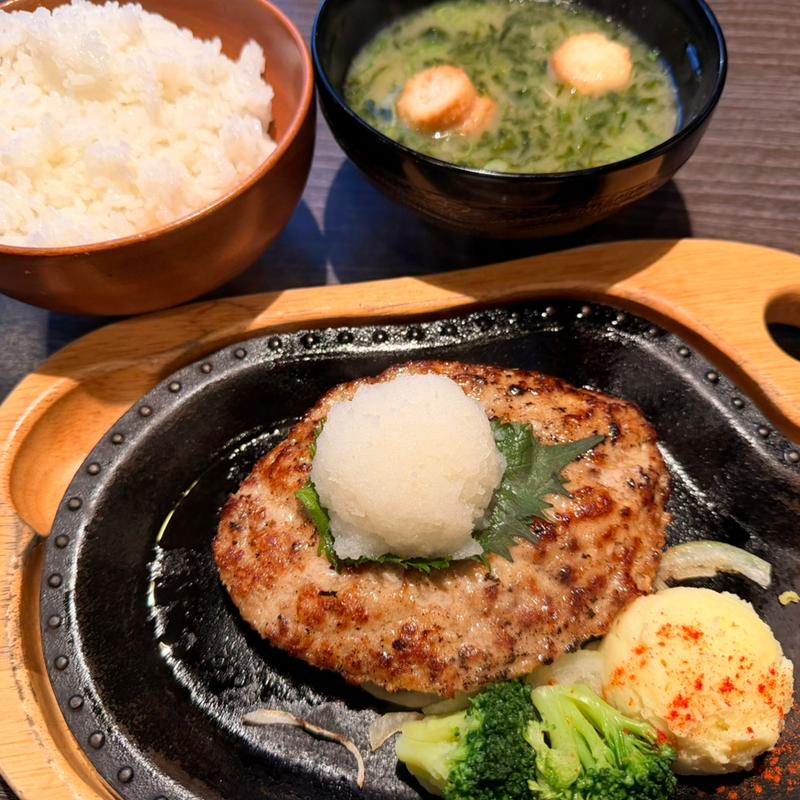 おろしそバーグステーキ(びっくりドンキー 千葉若松店)