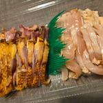 赤鶏のタタキ2種盛り(からあげと鶏刺しの店 やっちゃん)