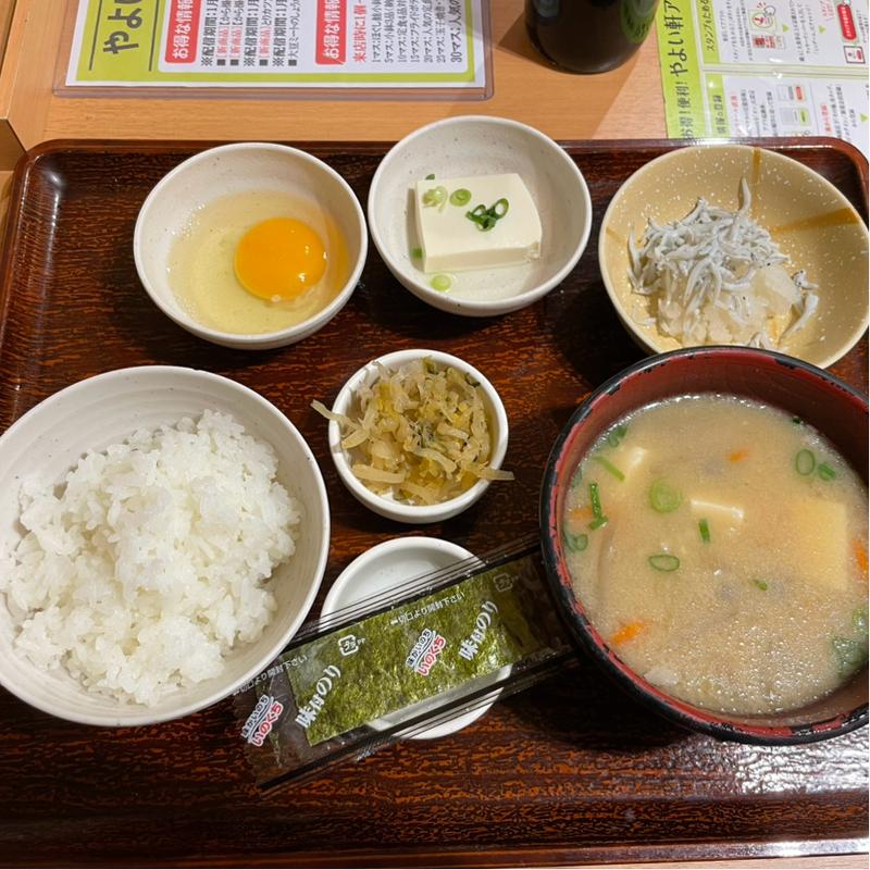 しらすおろし朝食、豚汁変更(やよい軒 川崎ことろばし店)