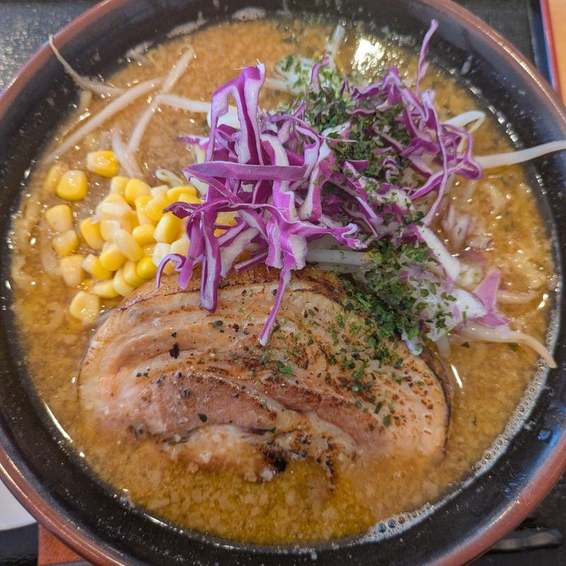 冬季限定味噌らぁ麺 大盛(中華そば 華煌(げっこう) 鶴岡店)