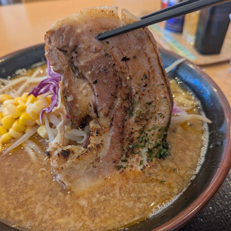 冬季限定味噌らぁ麺 大盛(中華そば 華煌(げっこう) 鶴岡店)