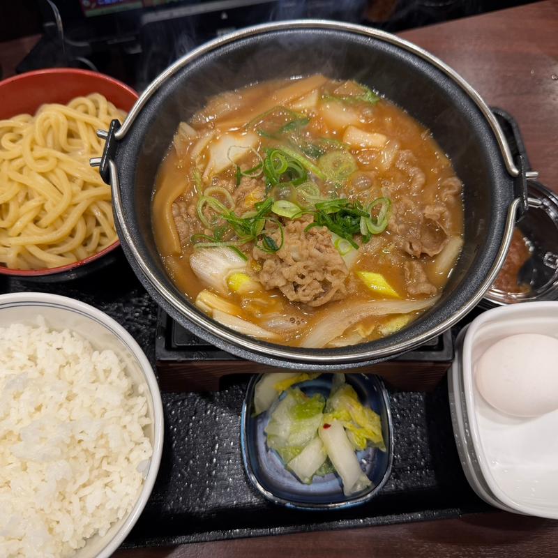 牛肉玉ラーメン鍋膳(吉野家 博多祇園店)