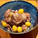 チーズで和えた砂肝と銀杏揚げ