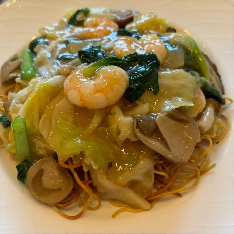 海老と野菜の焼きそば(銀座アスター 鎌倉賓館)