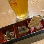 オリオン生ビール　お通し(沖縄の台所ぱいかじ 恩納本店)
