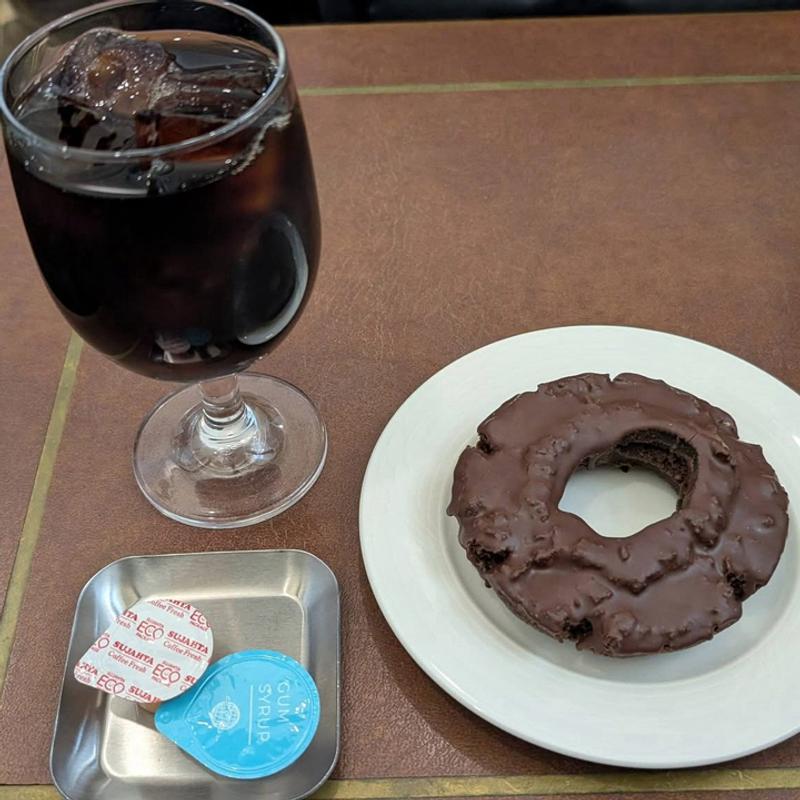 チョコドーナツ アイスコーヒー(カッセルカフェ 南太田駅前店)