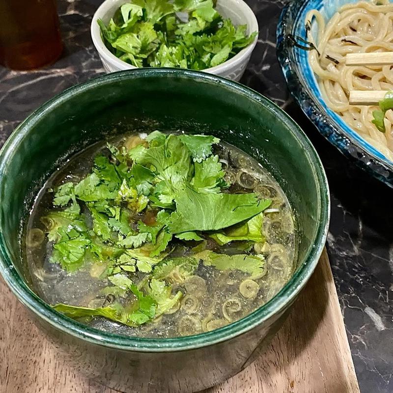 もりそば 麺500g パクチー(群青)