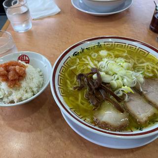 中華そば 大盛り 明太子ごはん(中華そば専門 田中そば店 東京オペラシティ店)