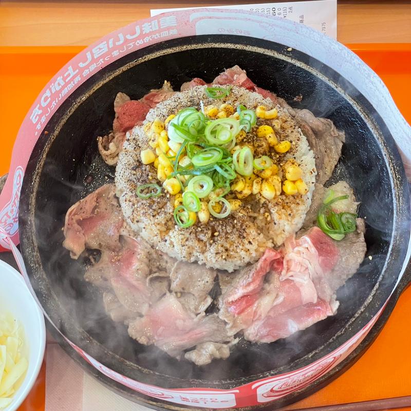 ビーフペッパーライス ライスM･肉大盛(ペッパーランチ アリオ札幌店)