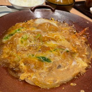 海老ヒレかつ鍋定食(ごはん家 うお福 伏古店)