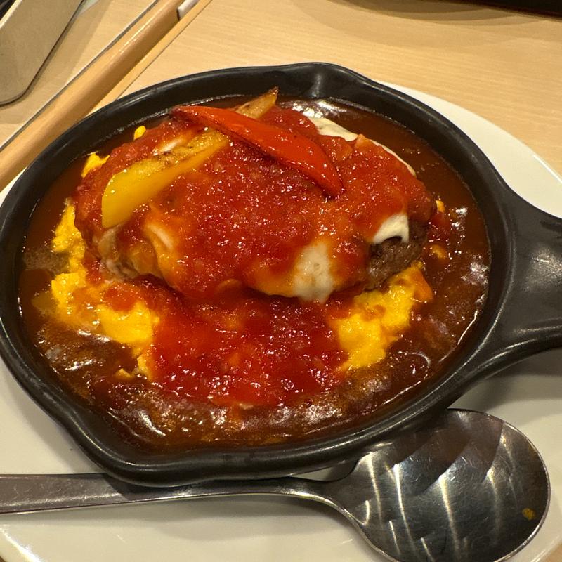 とろっと玉子のオムライス&チーズハンバーグ(ジョイフル桶川店)