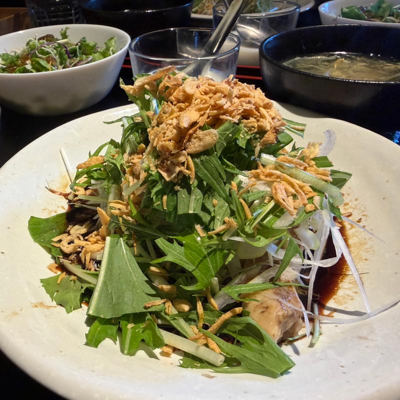 柔らか蒸し鶏の葱油醤油定食(青山シャンウェイ 銀座店)