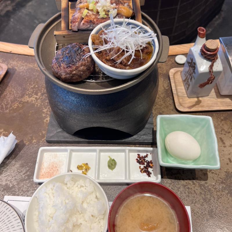 米沢豚の味噌焼き三点盛り(めしのタネ)