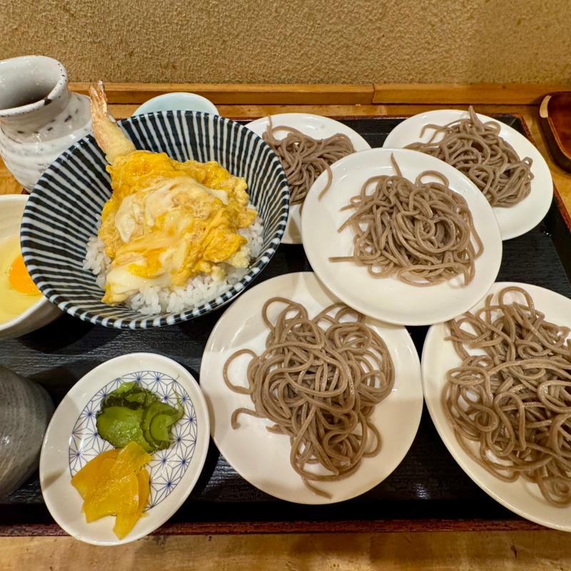 ミニ天とじ丼皿そば(出石庵 （いずしあん）)