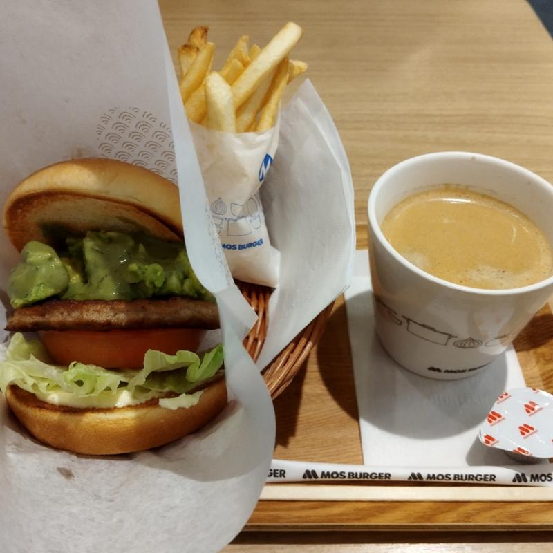 昼割セット(アボカドバーガー)(モスバーガー 亀有北口店)