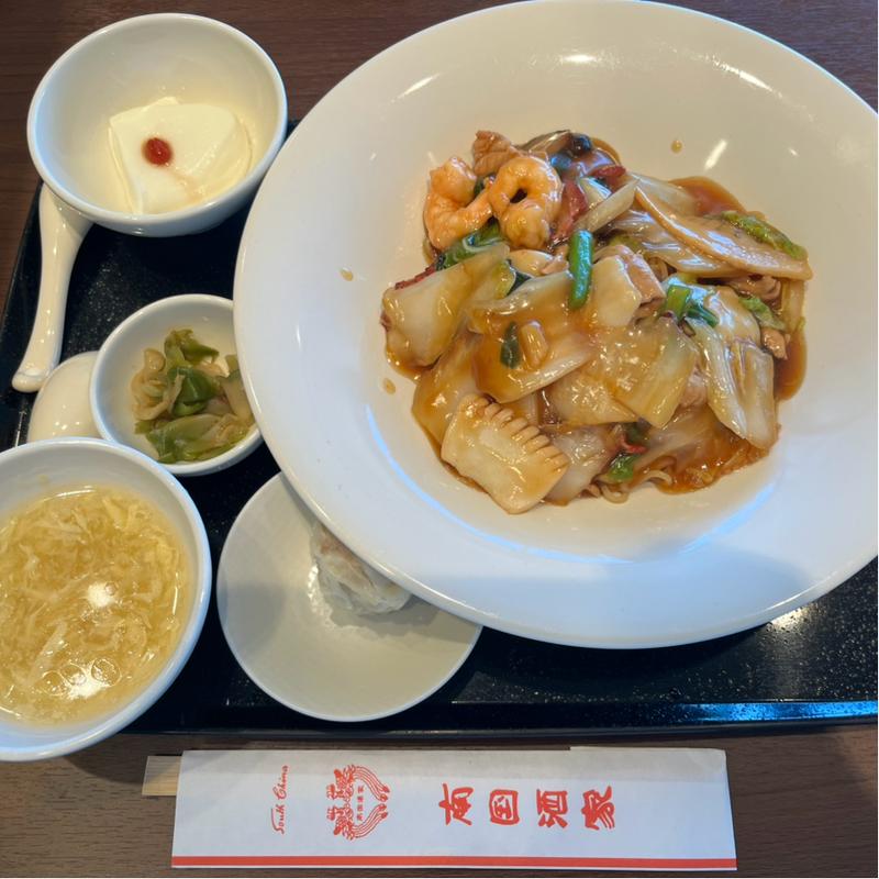 五目焼きそばセット(南国酒家 羽田空港店)