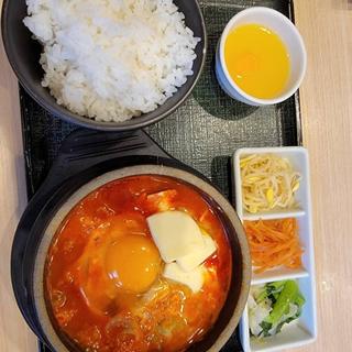 味噌バターラーメンスンドゥブ＋ドリンクセット(東京純豆腐 戸田店)