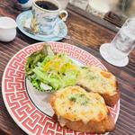 オープンサンド コーヒー