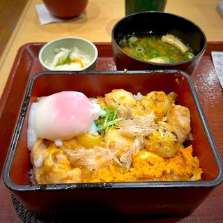 絶品親子重+みそ汁&京風つけもの、温たま(なか卯 仙台北四番丁店 )