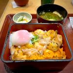 絶品親子重＋みそ汁＆京風つけもの、温たま