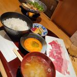 柴沼醤油の牛すき焼き定食