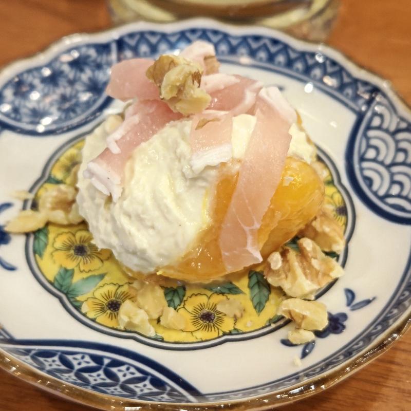 みかんと生ハムのクリームチーズ和え(釣宿酒場マヅメ 野毛本店)