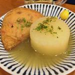 貝出汁おでん  紅生姜天・大根