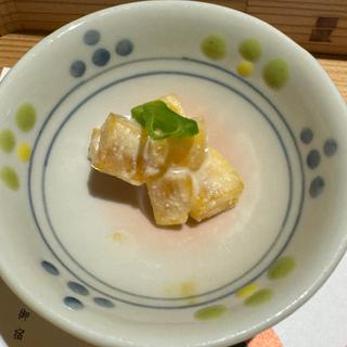 前菜 愛宕柿の白和え(ことひら温泉 御宿 敷島館)