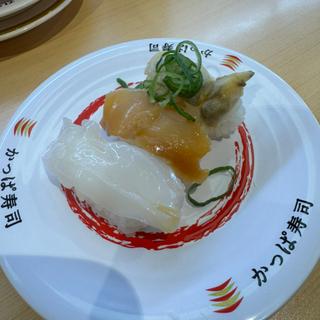 3種の貝食べ比べ(かっぱ寿司 三木店)