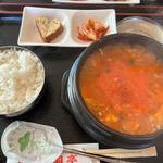 キムチチゲ定食(明洞亭 茅ヶ崎)