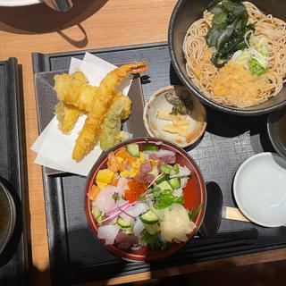 海鮮天ぷらセット(徳樹庵 上尾店)