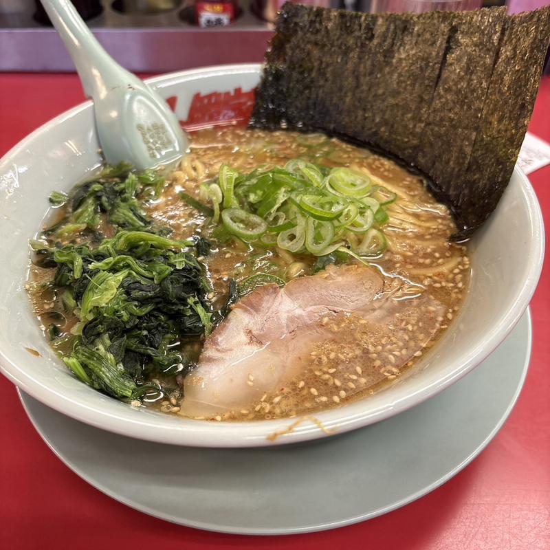 味噌ラーメン　ほうれん草(ラーメン山岡家 守谷店)