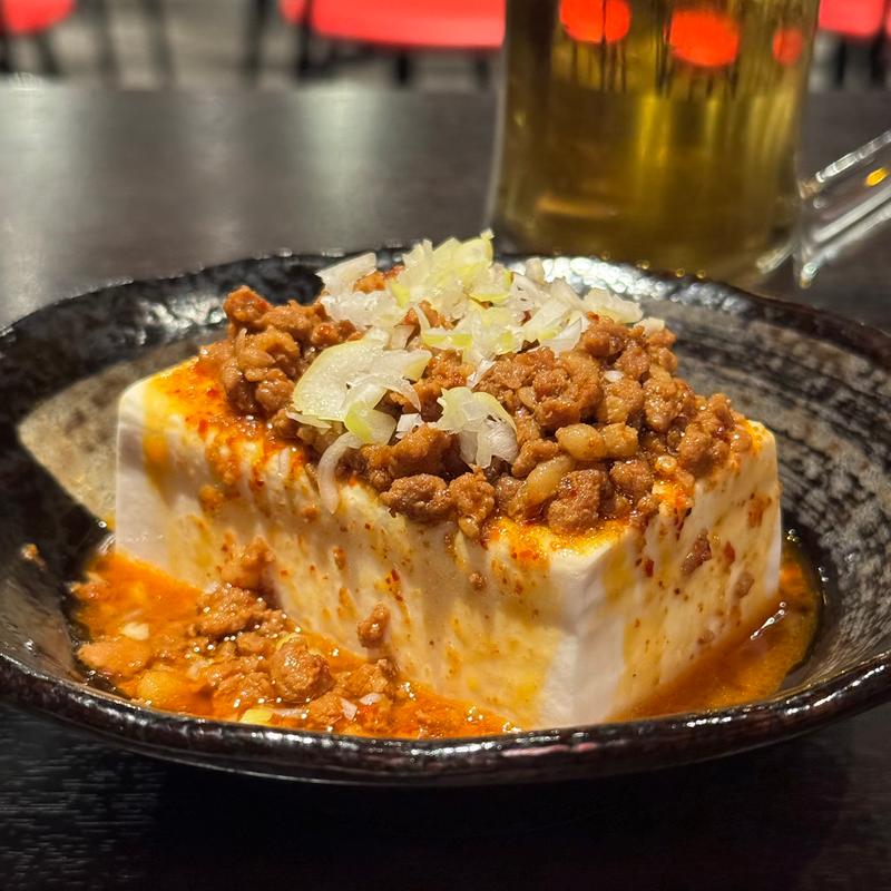 やみつき台湾ミンチ冷奴(本格個室中華居酒屋 暁 千種本店)