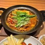 麻辣火鍋定食 唐揚げ付き