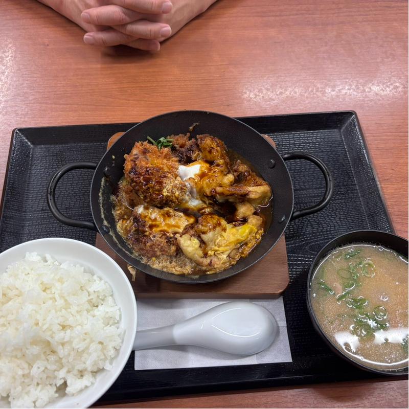 豚ロース天チキンカツ定食(かつや 愛知高浜店)