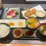 本まぐろお造りとマグロカツ定食