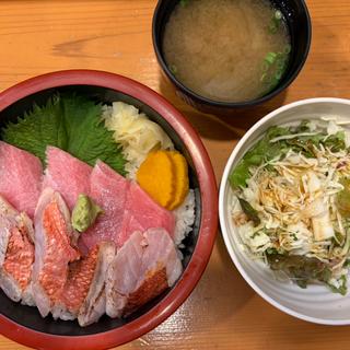 中トロと金目の炙り丼