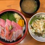 中トロと金目の炙り丼