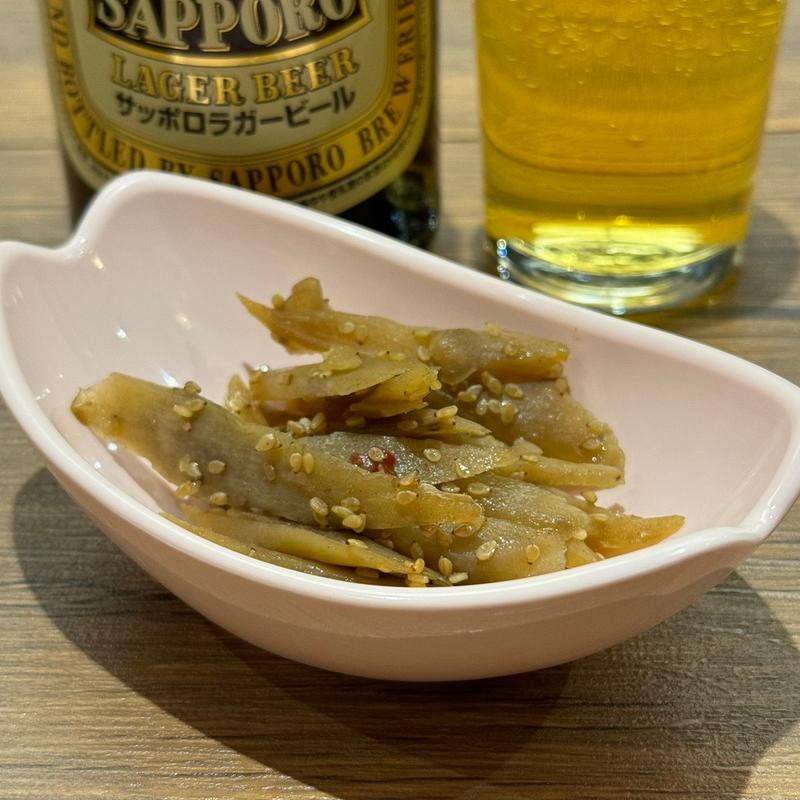 お通し(炭火串焼肉と釜めしの店 炎)