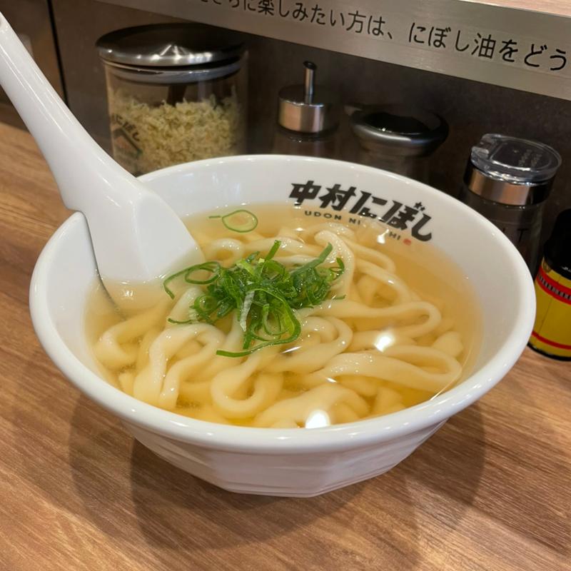 かけうどん(博多うどん 中村にぼし)