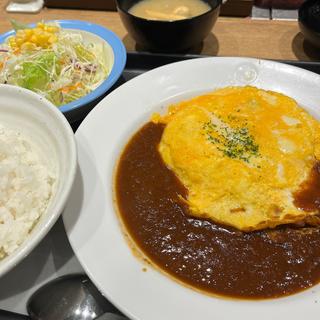 オムデミハンバーグ定食(松屋 四条烏丸店)