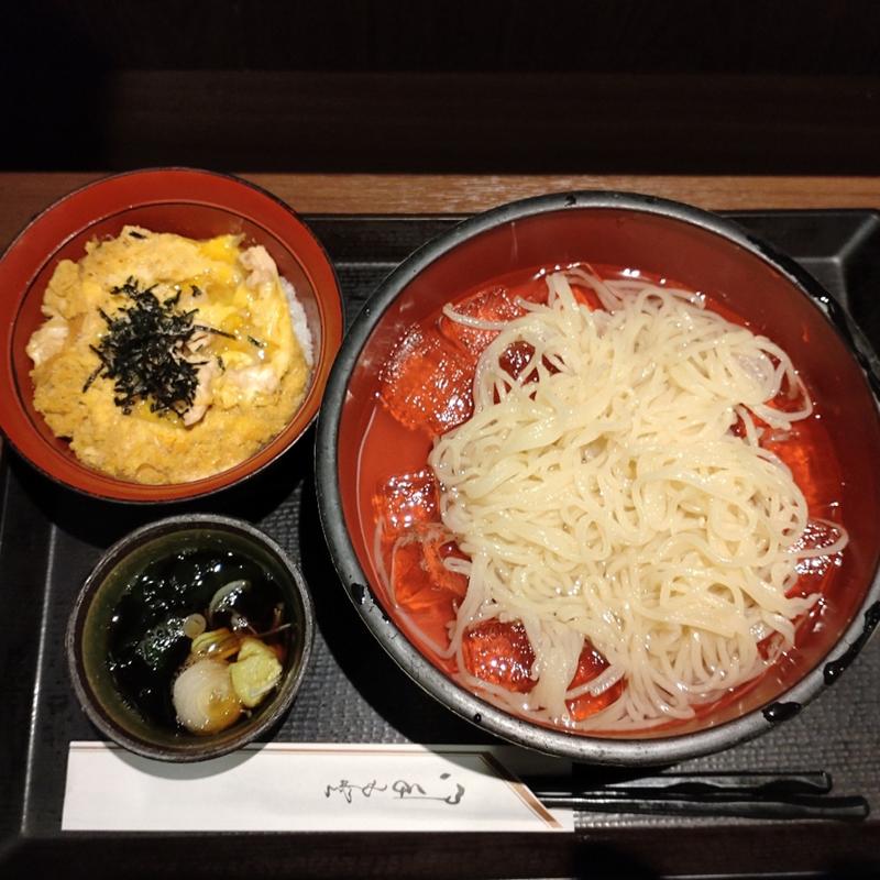 そば 親子丼(小)セット 冷 温(車や)