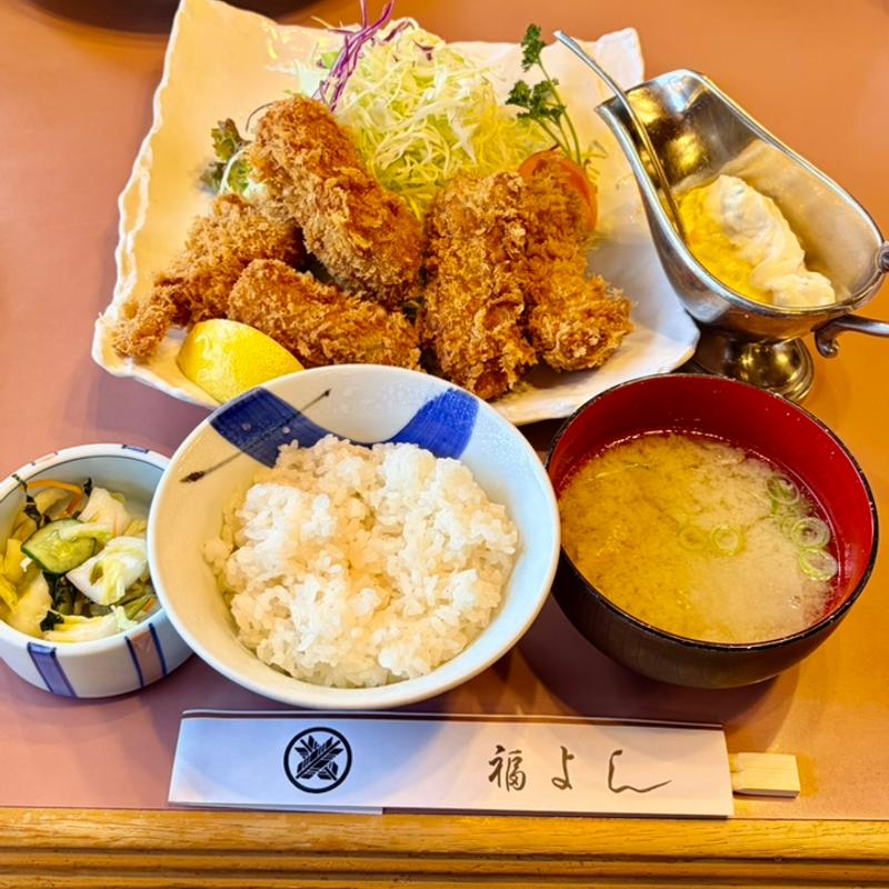 牡蠣フライ5個定食(福よし )