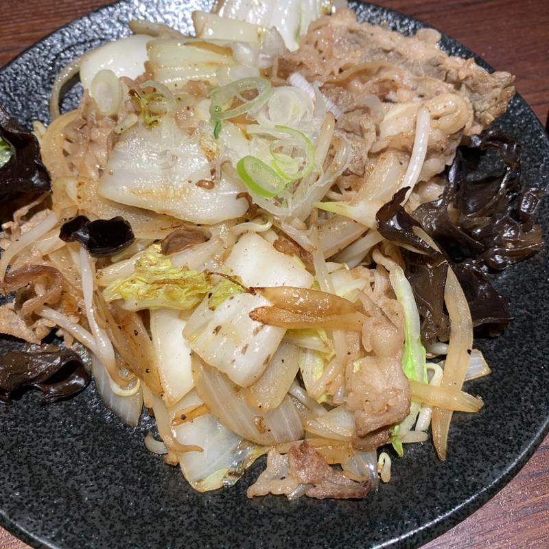 白菜牛肉オイスターポン酢炒め(清龍 池袋西口店)