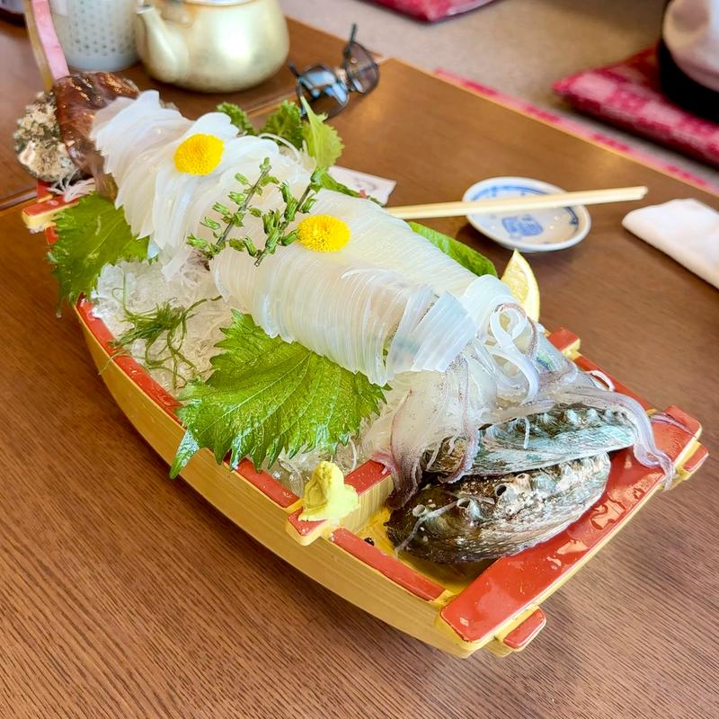 イカ活き造り(ヤリイカ)(一山 いけす)