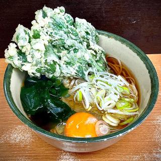 カレー丼セット そば 春菊天 玉子(どん八 生麦店)