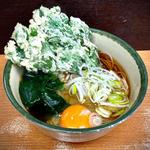 カレー丼セット そば 春菊天 玉子