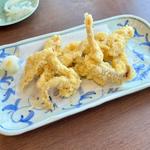 イカ活き造り(頬、下足天ぷら)(一山 いけす)