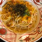 カラスミと蟹のペペロンチーノ(洋麺屋五右衛門 新座店)