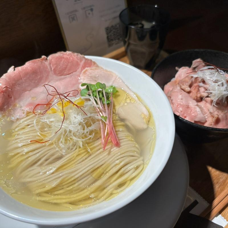 鶏そば 塩(大盛り)(Sらーめん 篠山本店)